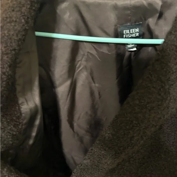 Eileen Fisher Dark Brown Teddy Jacket - Picture 7 of 10